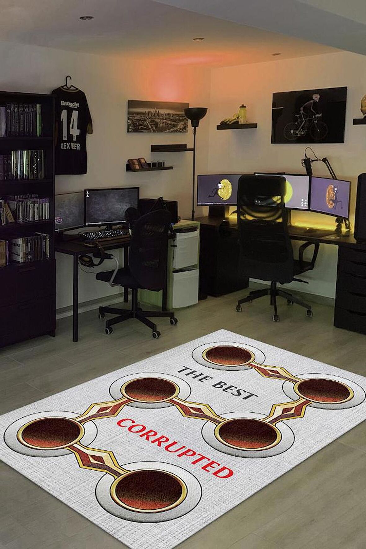 Homshtag En İyi Hasarlı Dokuma Tabanlı Yıkanabilir Path Of Exile Gamer Halısı