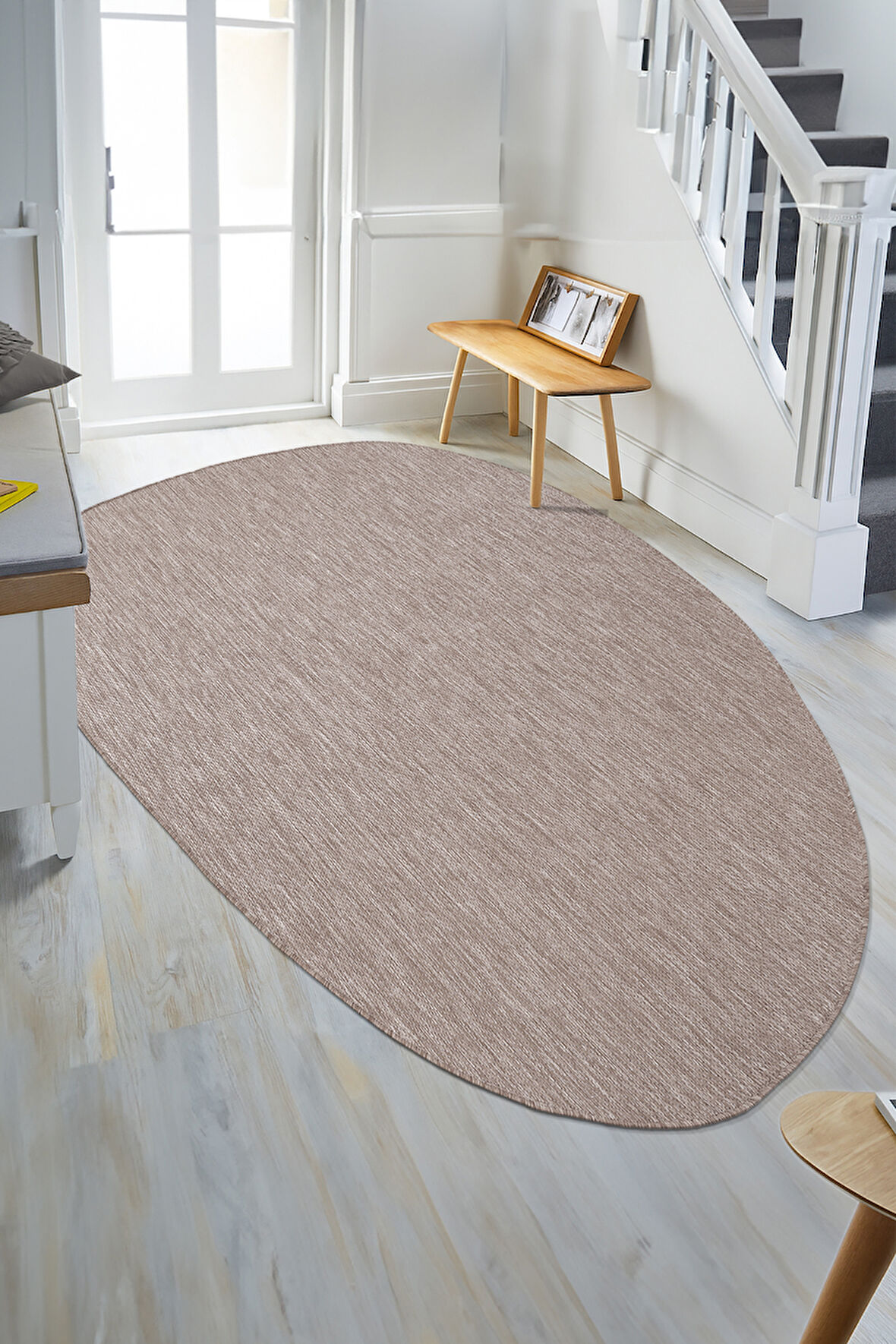 Konfor Halı Tema 9040 Bej Sisal Hasır İç Dış Mekan Kilim Dekoratif Bahçe Balkon Salon Halısı