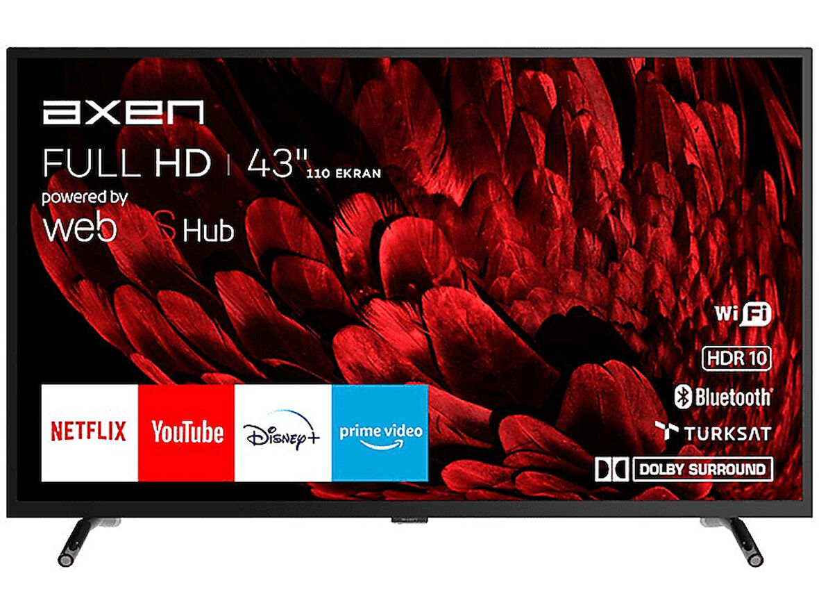 AXEN AX43DIL540 43 inç 110 Ekran Uydu Alıcılı Smart FHD webOS 2.0 D-Dual LED TV Siyah