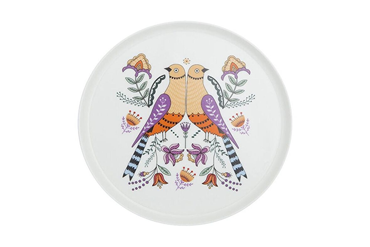 Porland Ruby Folk Dance Düz Tabak 21cm 04RAL002492