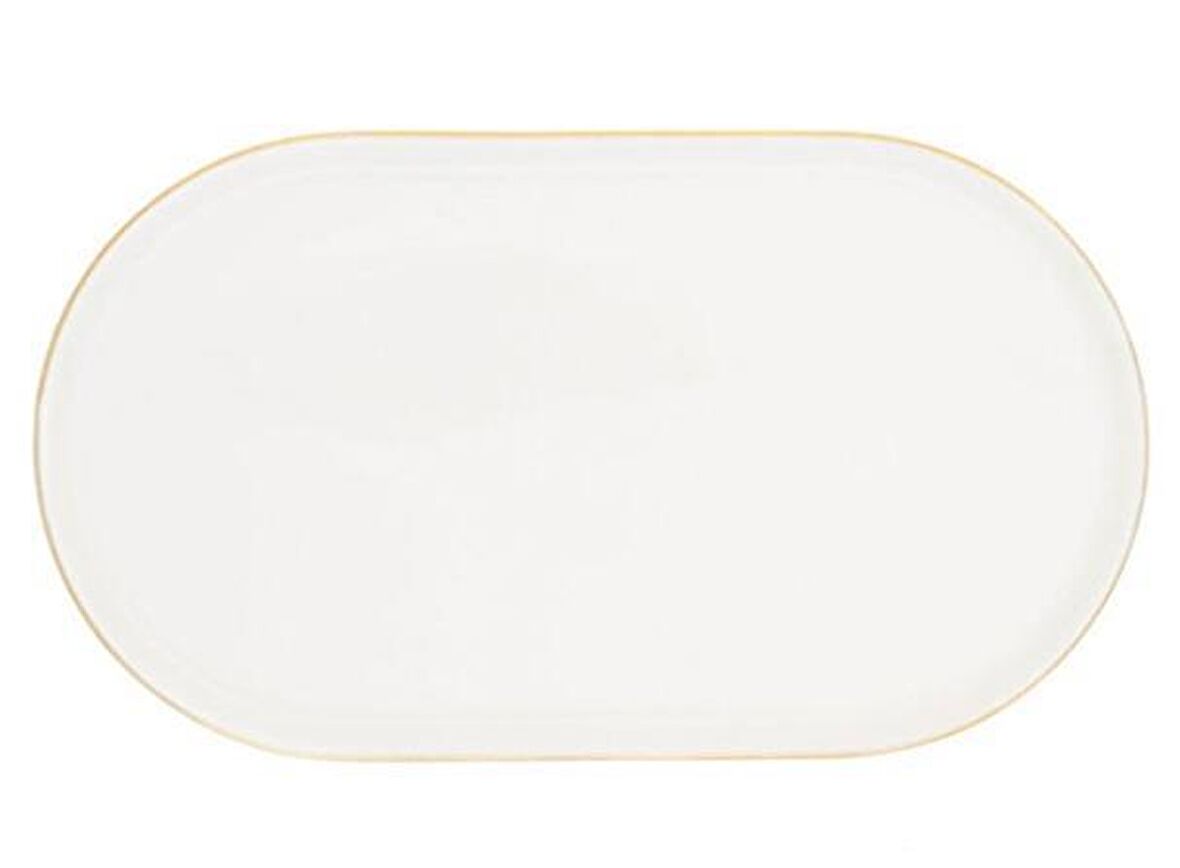 Porland Chopin Altın Serisi 28cm Oval Kayık Tabak