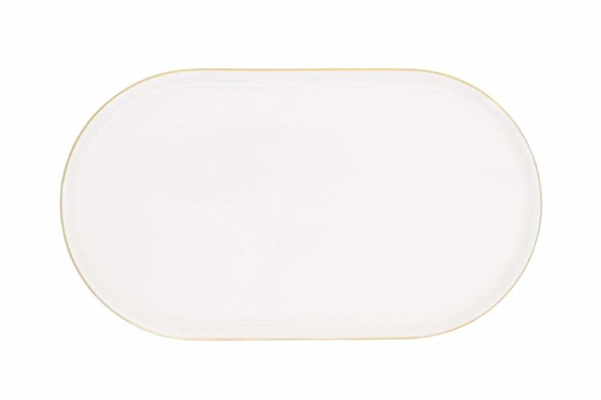 Porland Chopin Altın Serisi 32cm Oval Kayık Tabak