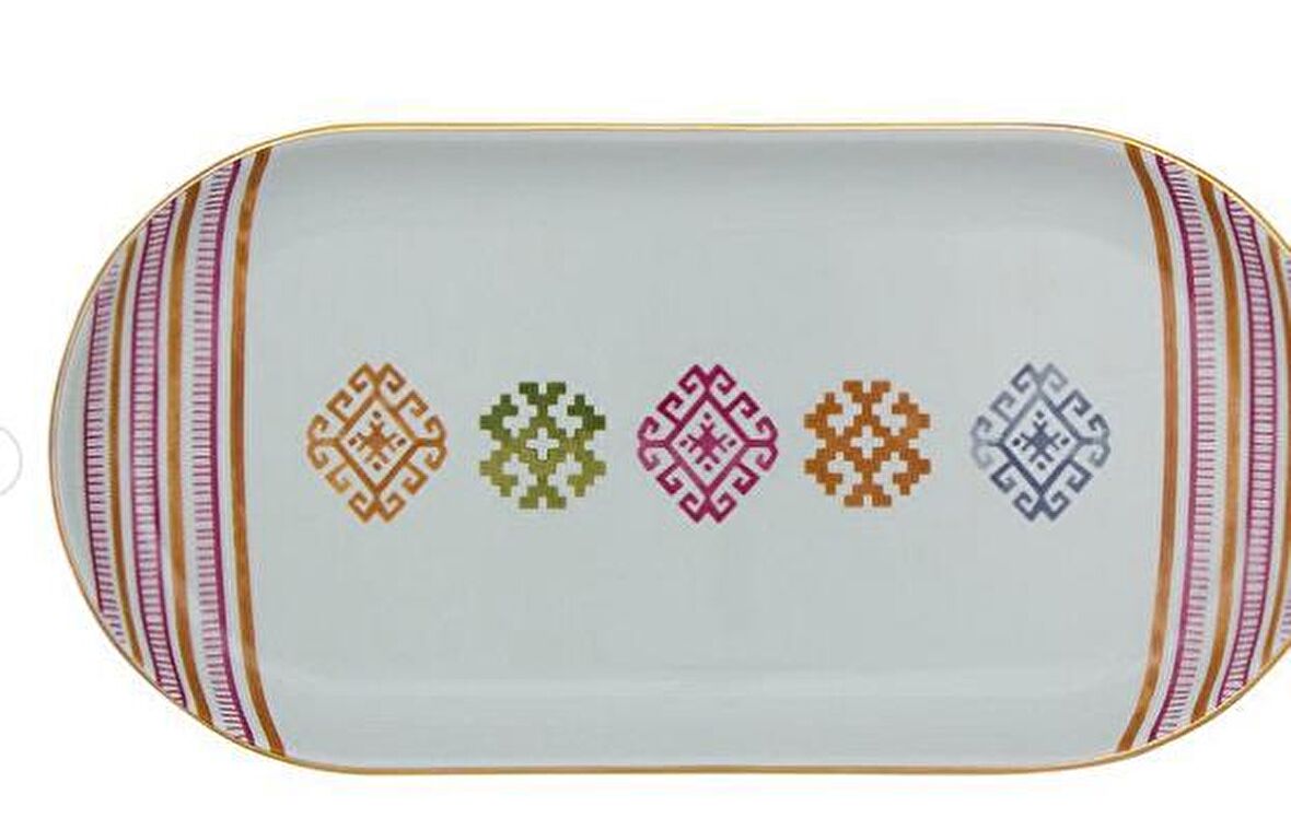 Porland Carpet Serisi 30cm Oval Kayık Tabak