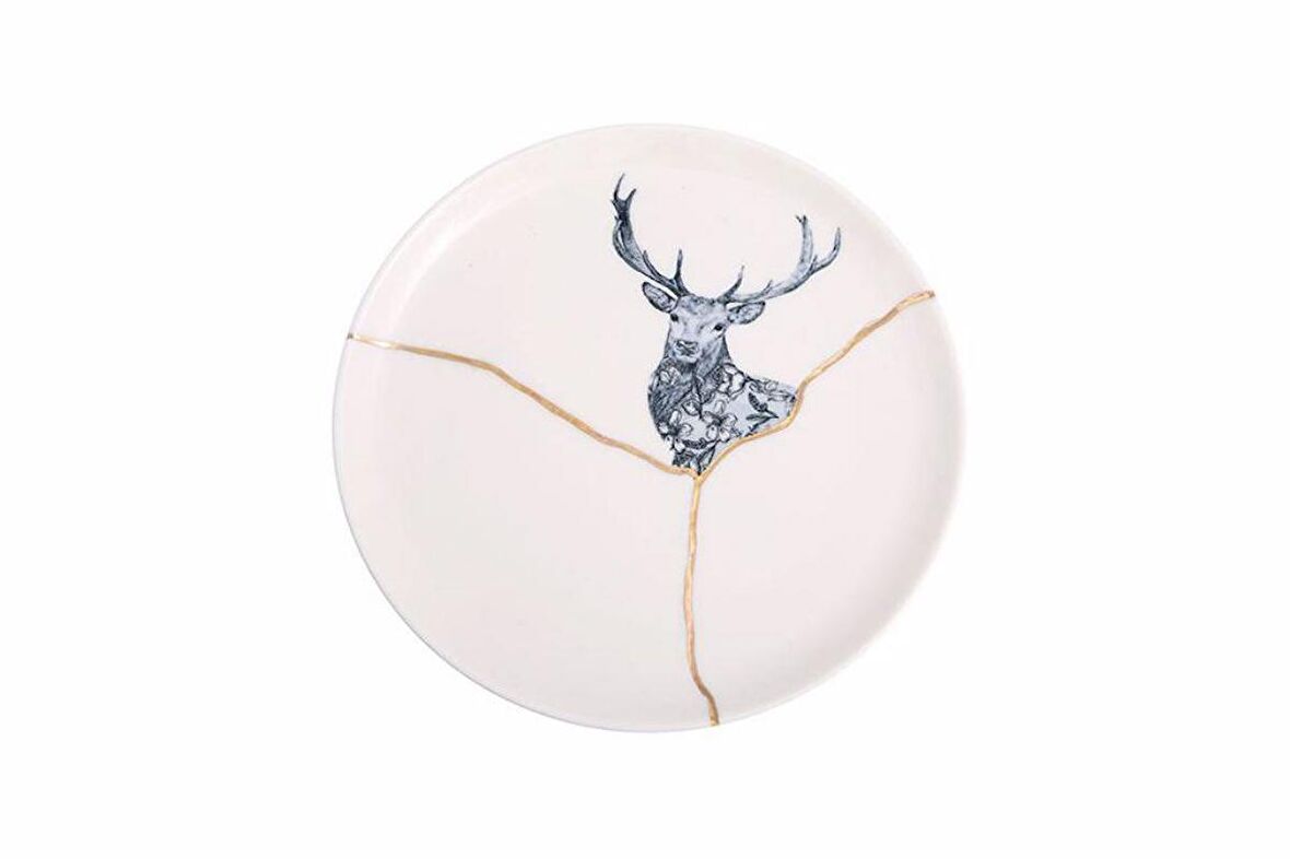 Porland Spirits Geyik Düz Tabak 20 cm 04ALM007048