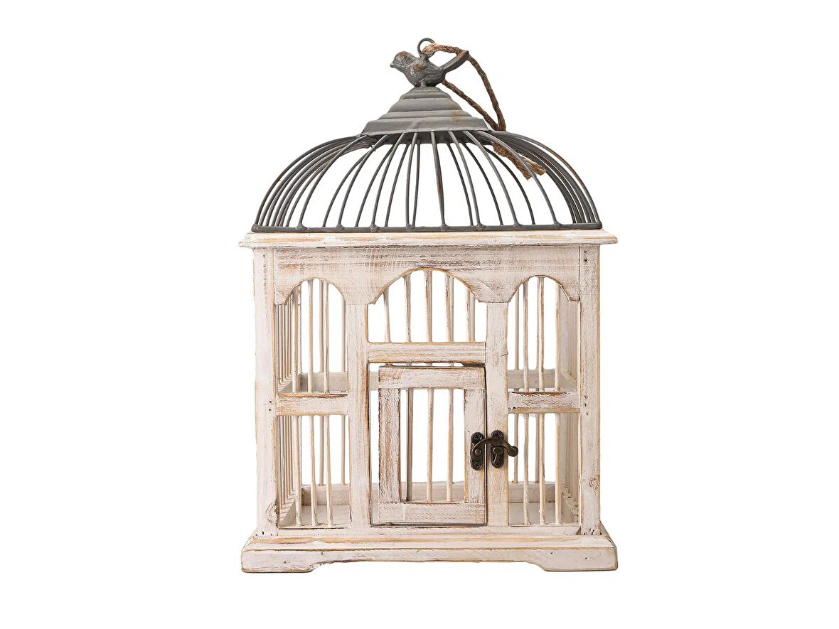 Porland Bird House Beyaz Dekoratif Obje 26x19x38 cm 04STY009881