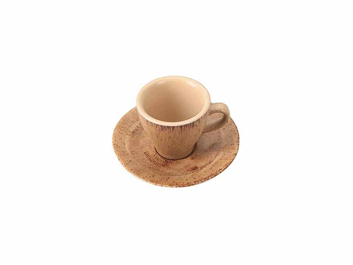 Porland Stoneware Nature Tabaklı Kahve Fincanı 75cc