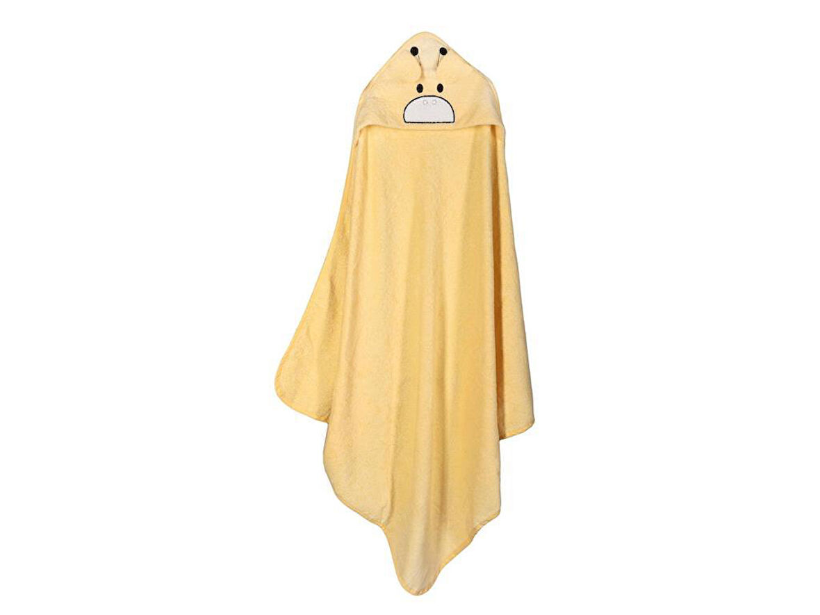 PORLAND STY GİRAFFE KAPÜŞONLU SARI ÇOCUK HAVLU 100X100