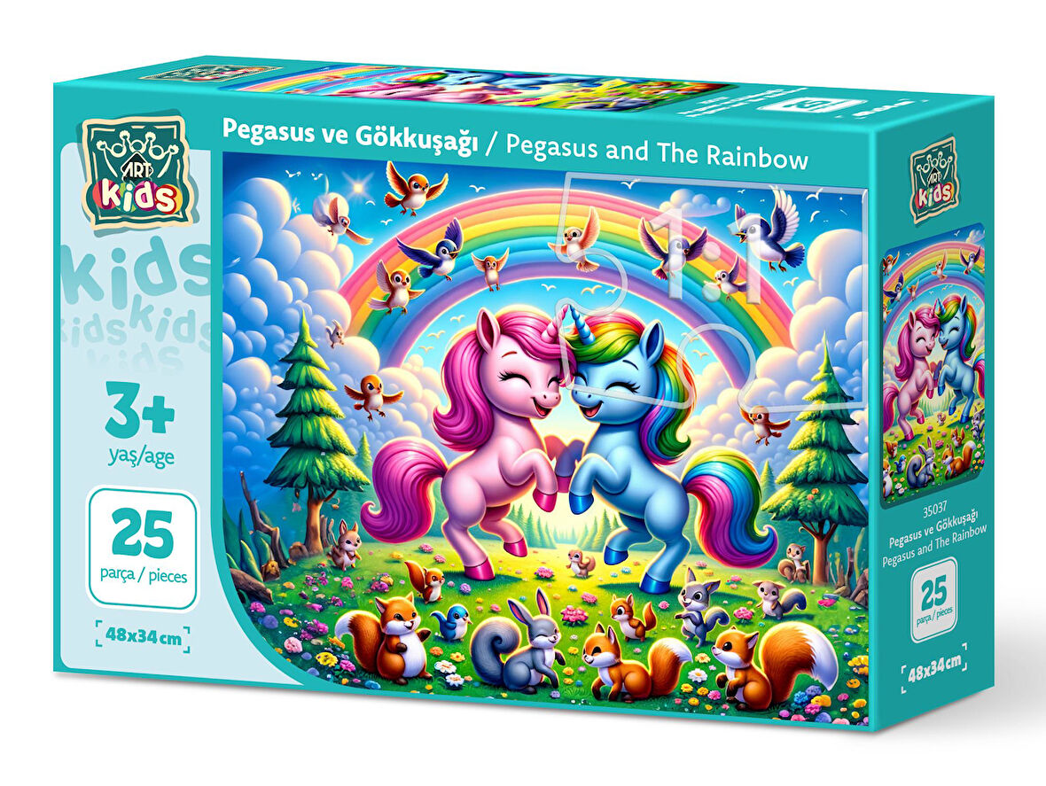 Art Çocuk Pegasus Ve Gökkuşağı 25 Parça Puzzle