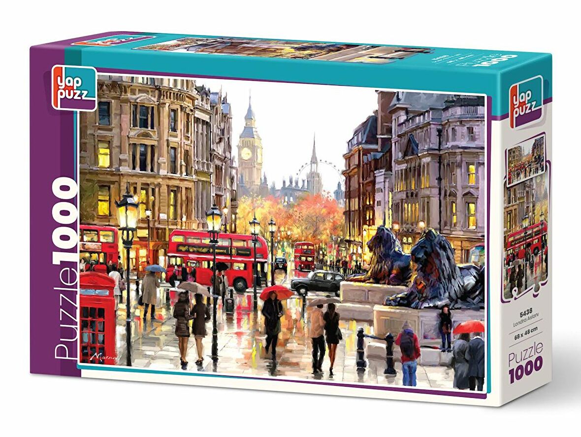 Yappuzz Londra Aslanı 15+ Yaş Küçük Boy Puzzle 1000 Parça