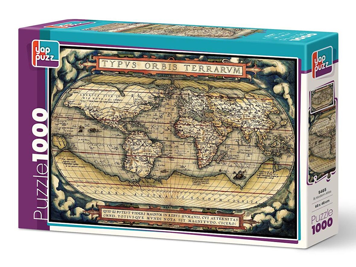 Yappuzz İlk Modern Atlas 15+ Yaş Küçük Boy Puzzle 1000 Parça