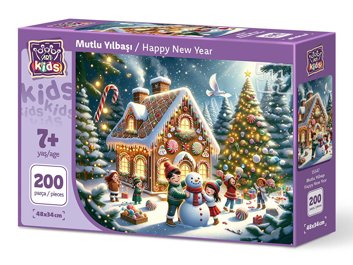 Art Çocuk Mutlu Yılbaşı 200 Parça Puzzle