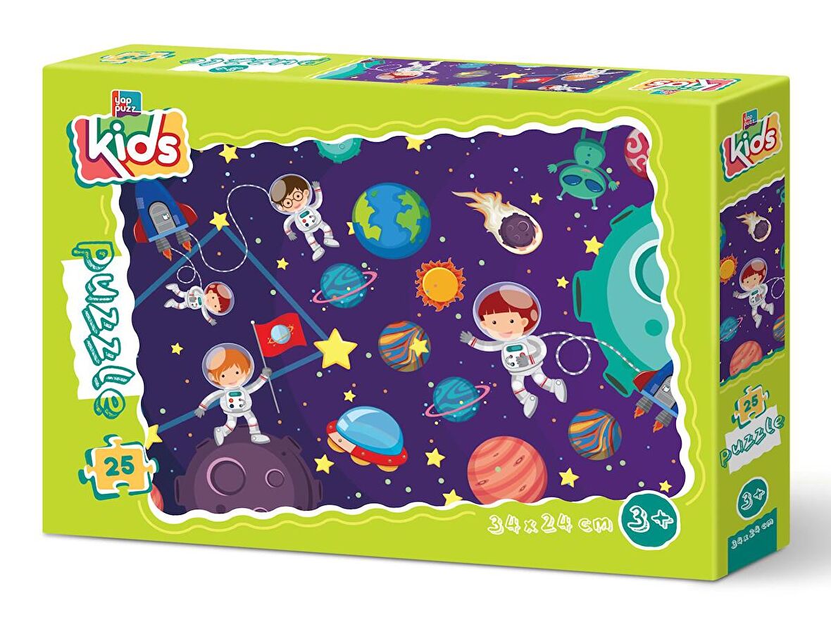 Yappuzz Meraklı Astronotlar 3+ Yaş Büyük Boy Puzzle 16 Parça