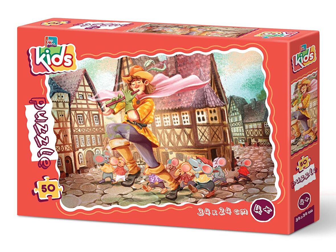 Fareli Köyün Kavalcısı Kids 4+ Yaş Büyük Boy Puzzle 50 Parça