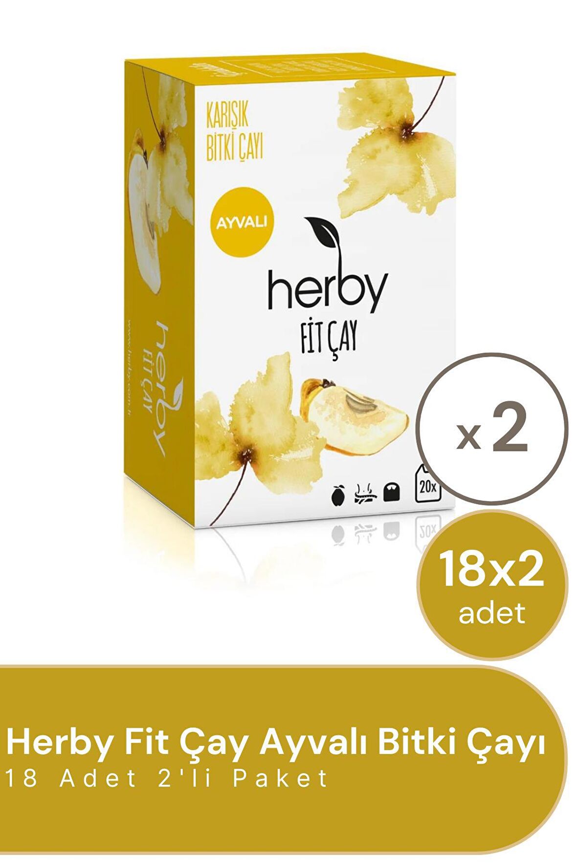 Herby Fit Çay Ayvalı 18'li Bitki Çayı 2'li Paket