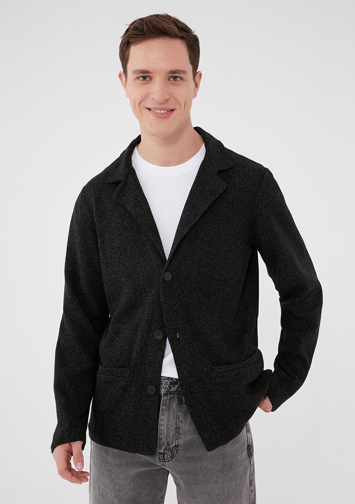 Mavi Siyah Triko Blazer Ceket 070699-900