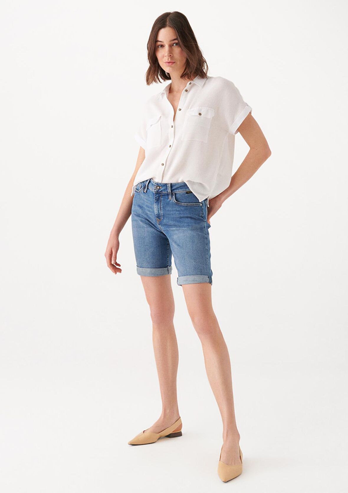 Mavi Alexis Gold Vintage Jean Şort 1441531330