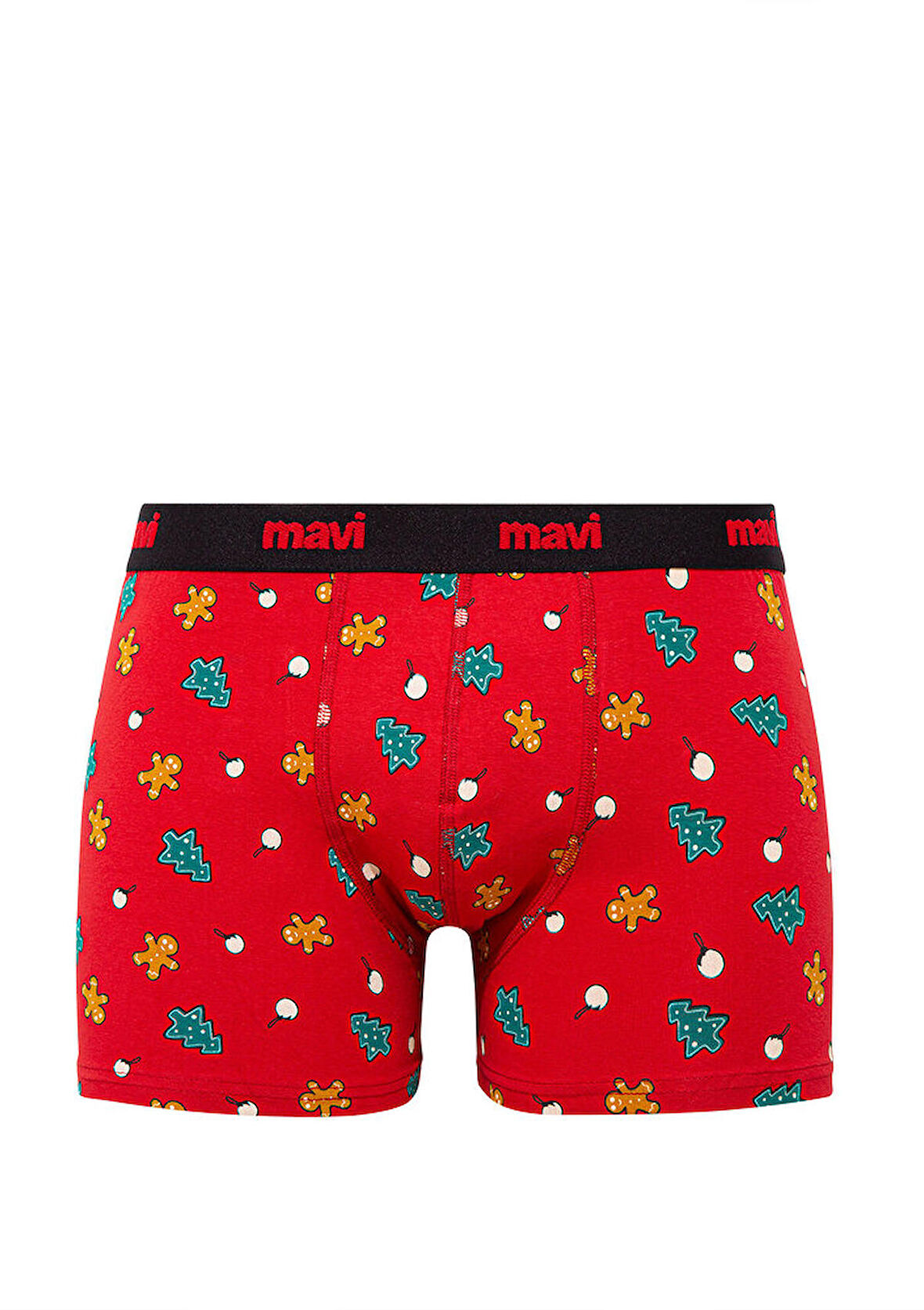 Mavi Yılbaşı Temalı Kırmızı Boxer 092252-32421