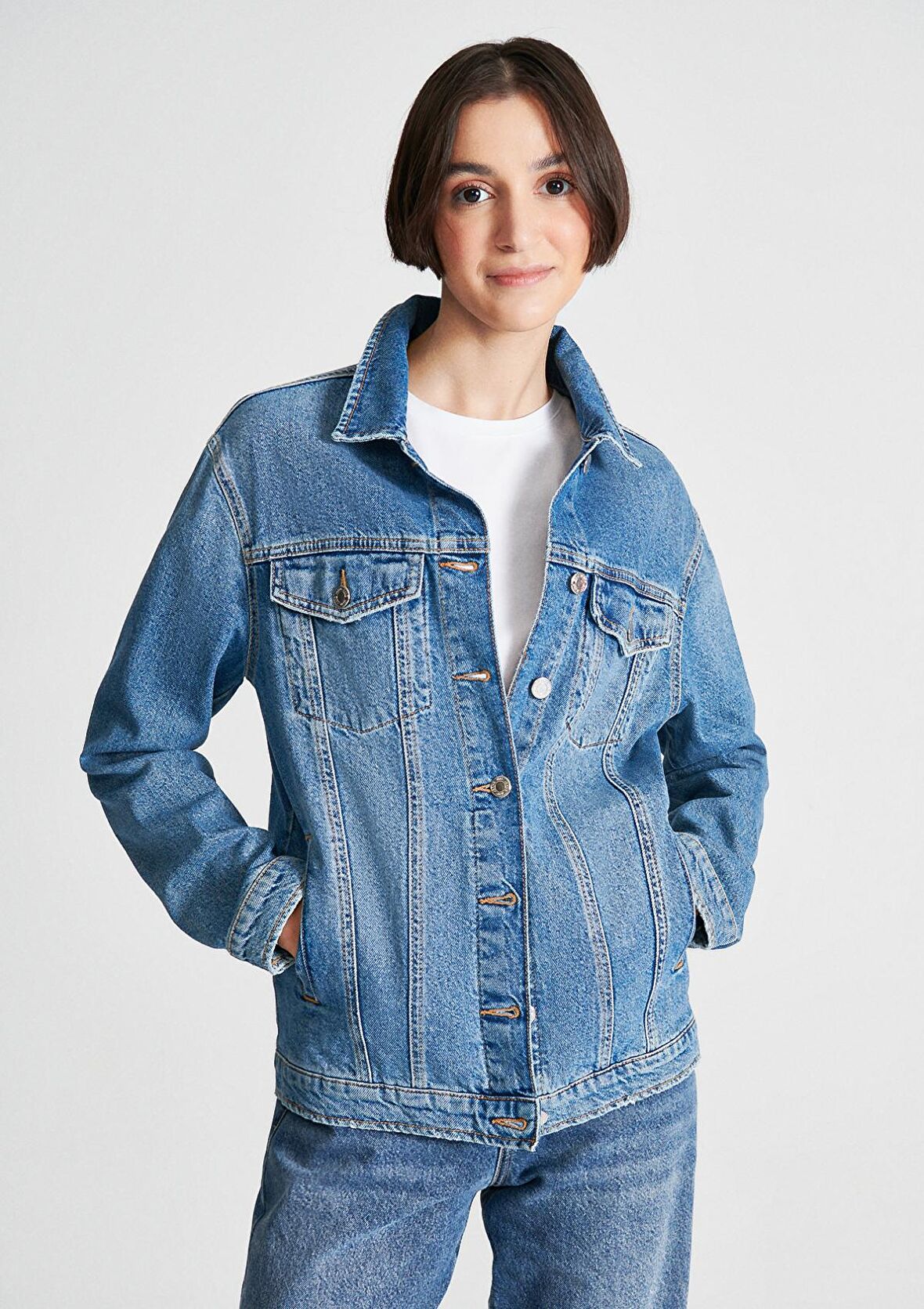 Karla Gold Icon Mavi Jean Ceket 110154-30868