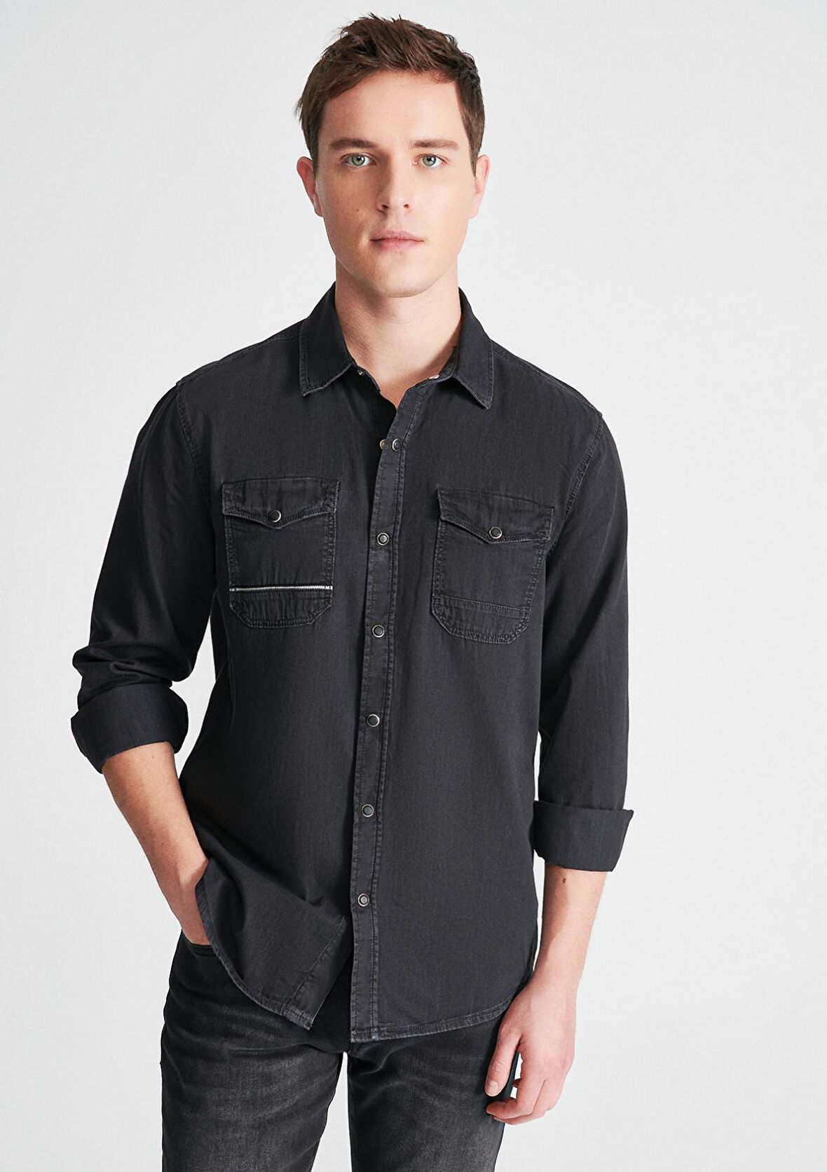 Mavi Rio Black Pro Antrasit Jean Gömlek 0295732905