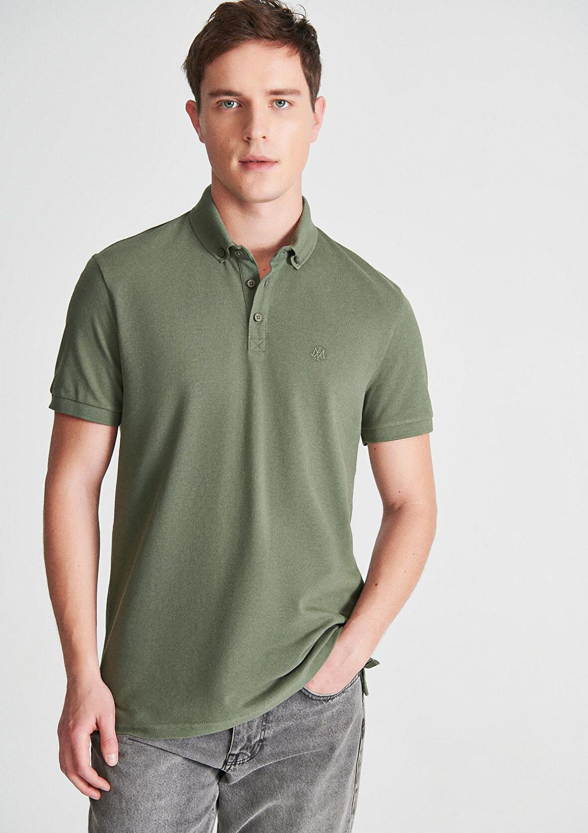 Mavi Haki Polo Tişört 063247-33198