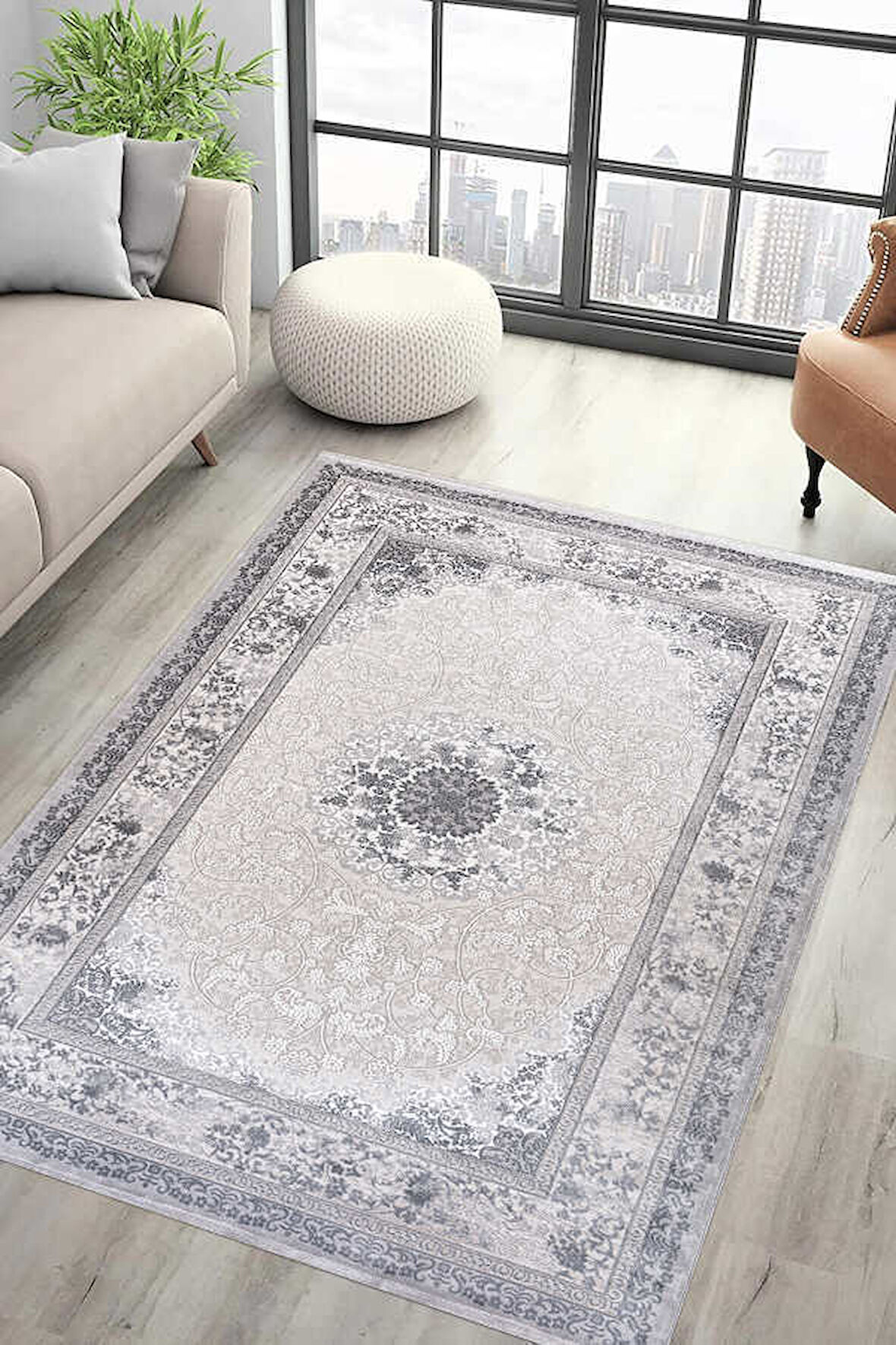 Amasra Koyu Gri Halı Yumuşak Oturma Odası Salon Çocuk Odası Mutfak Halısı P1146