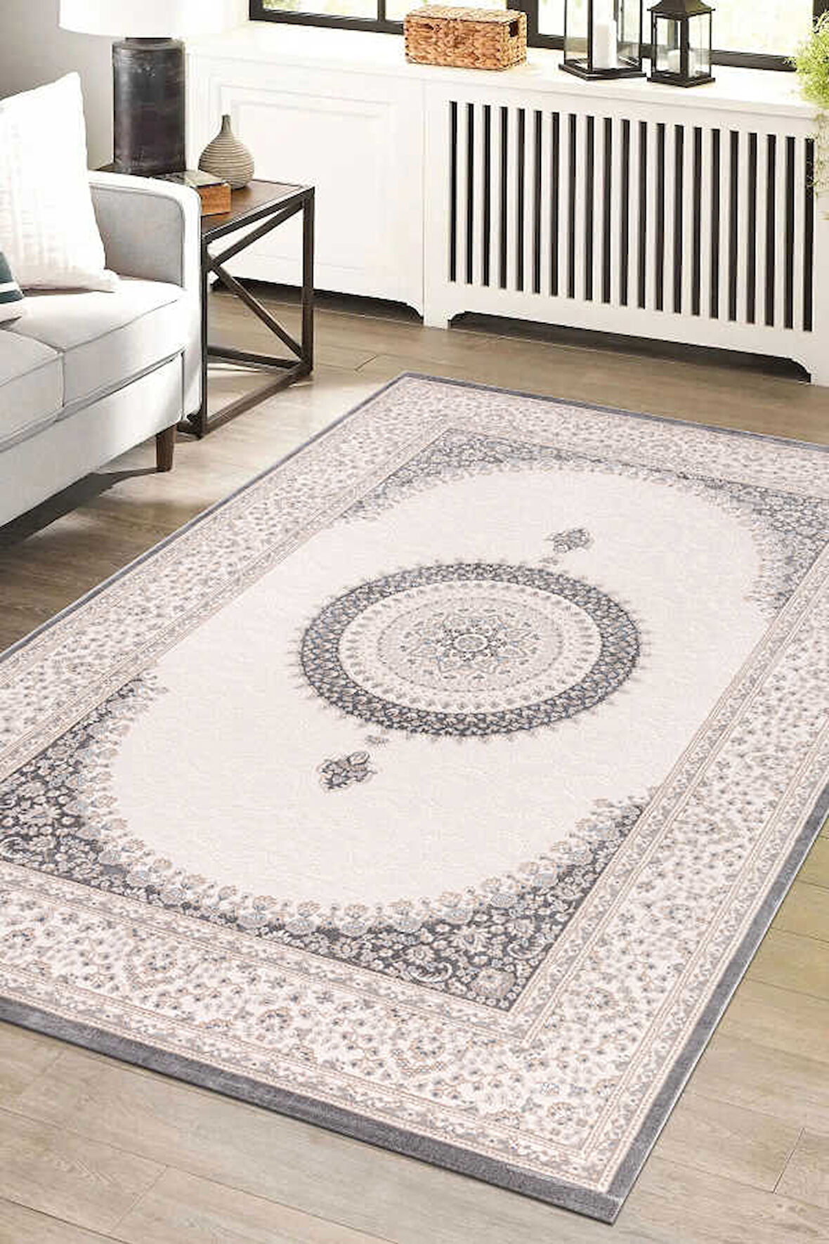 Amasra Açık Gri Halı Yumuşak Oturma Odası Salon Çocuk Odası Mutfak Halısı P1180