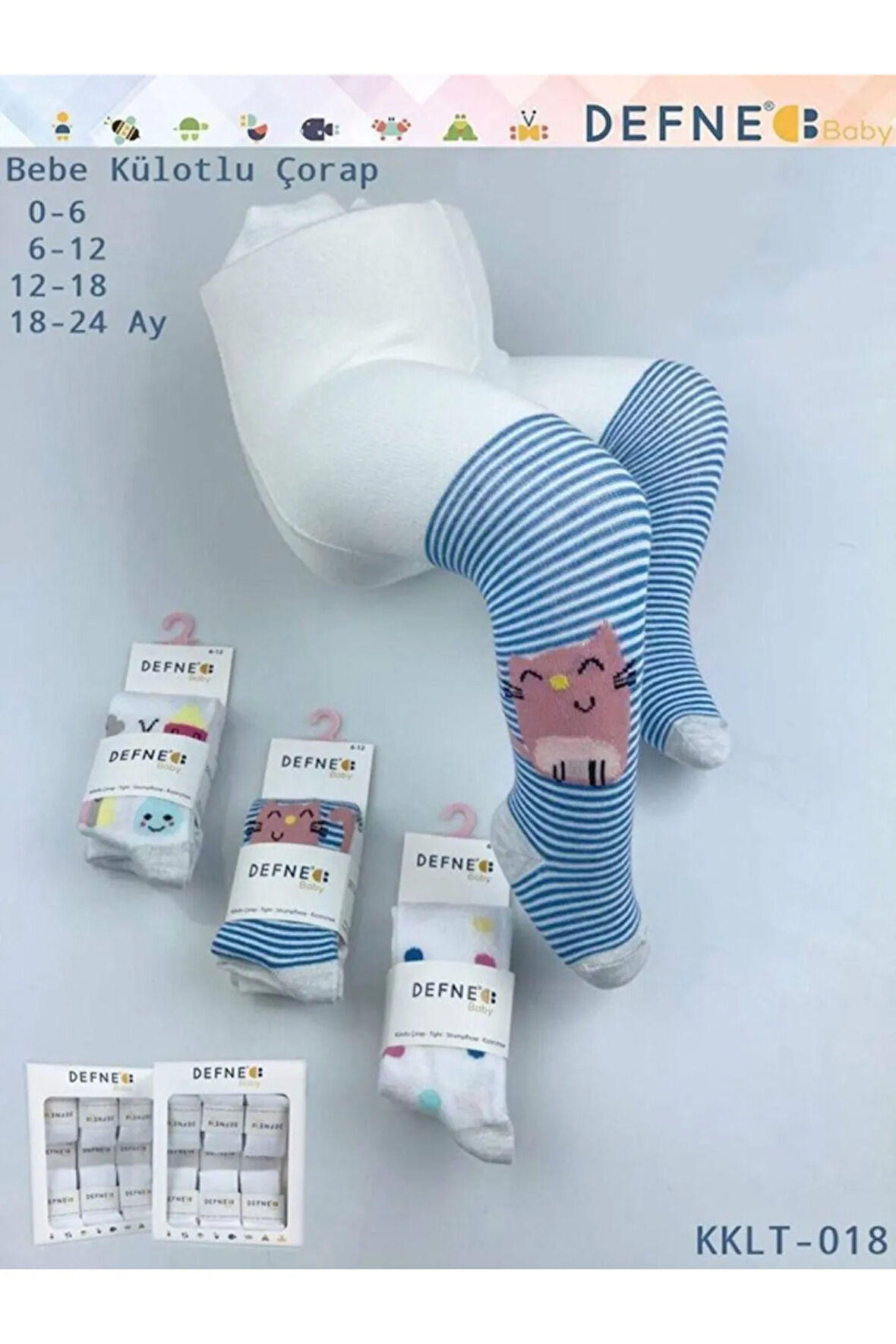 3 ADET KIŞLIK PAMUKLU KEDİ DESENLİ KIZ ÇOCUK VE BEBEK KÜLOTLU ÇORAP