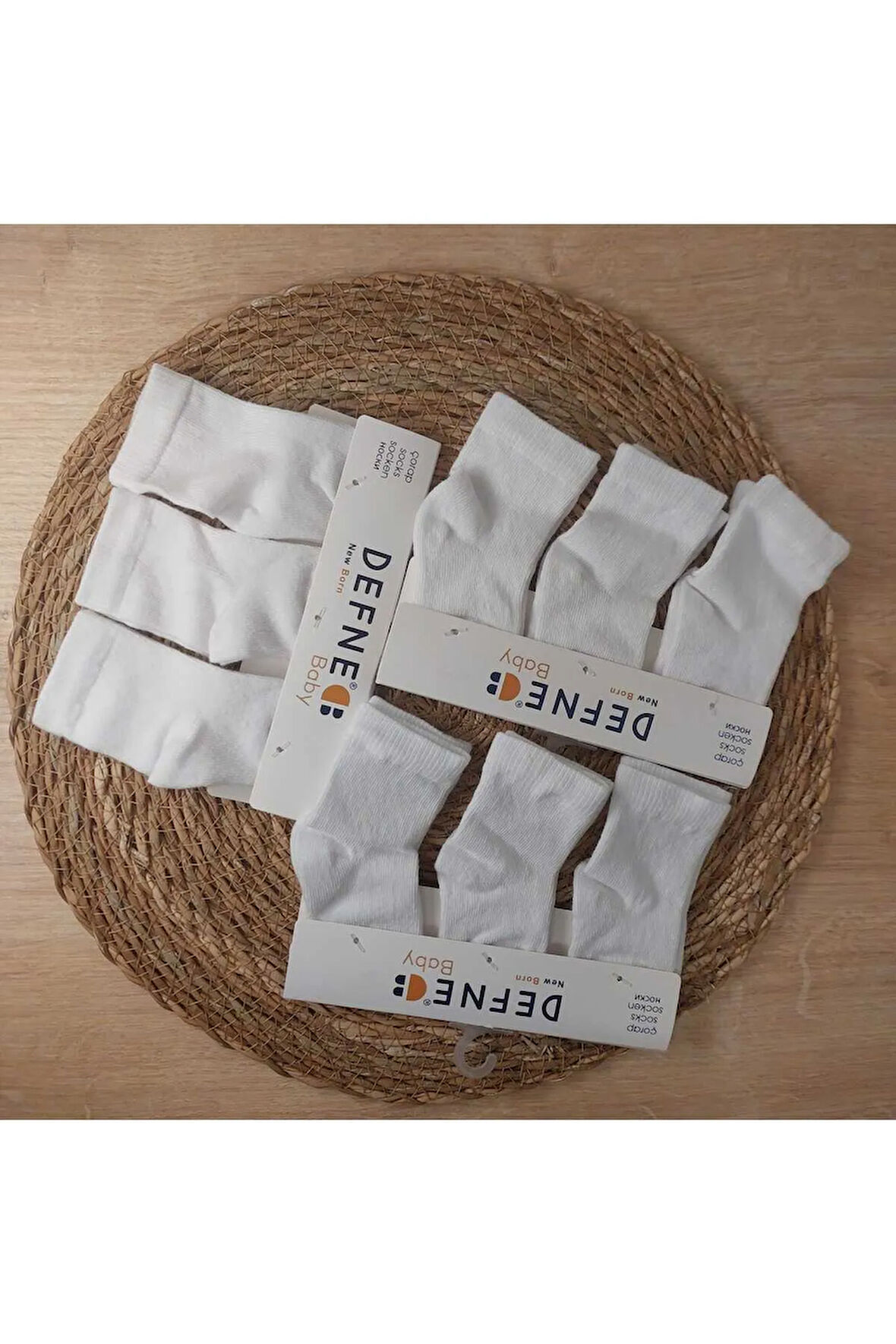 9 ÇİFT PAMUKLU NEW BORN YENİDOĞAN UNISEX BEBEK ÇORAP