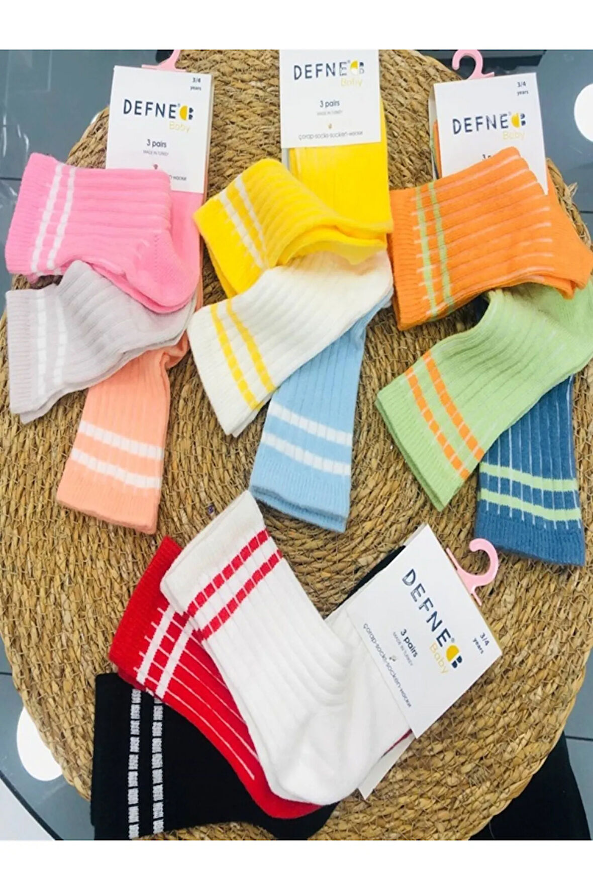 12'li KIZ BEBEK ÇOCUK PAMUKLU ÇORAP