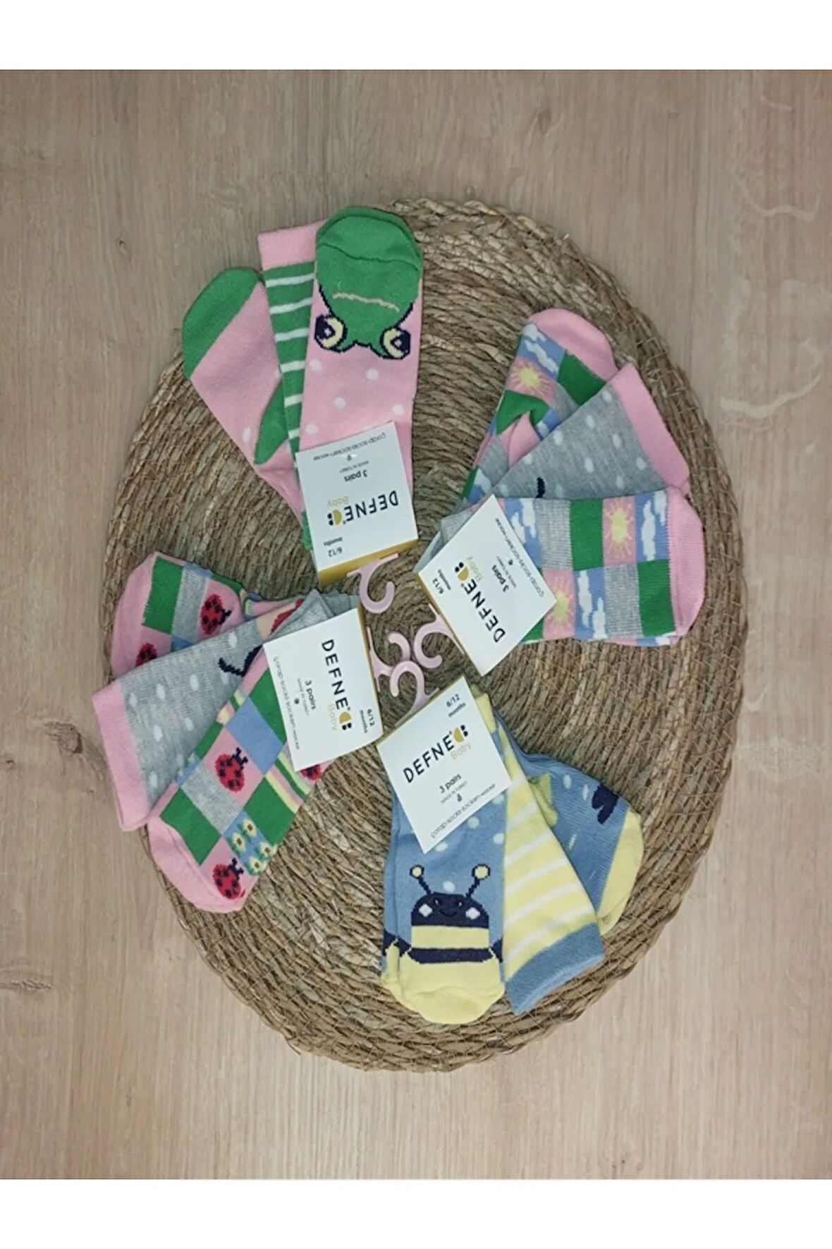 12'li KIZ BEBEK ÇOCUK PAMUKLU ÇORAP