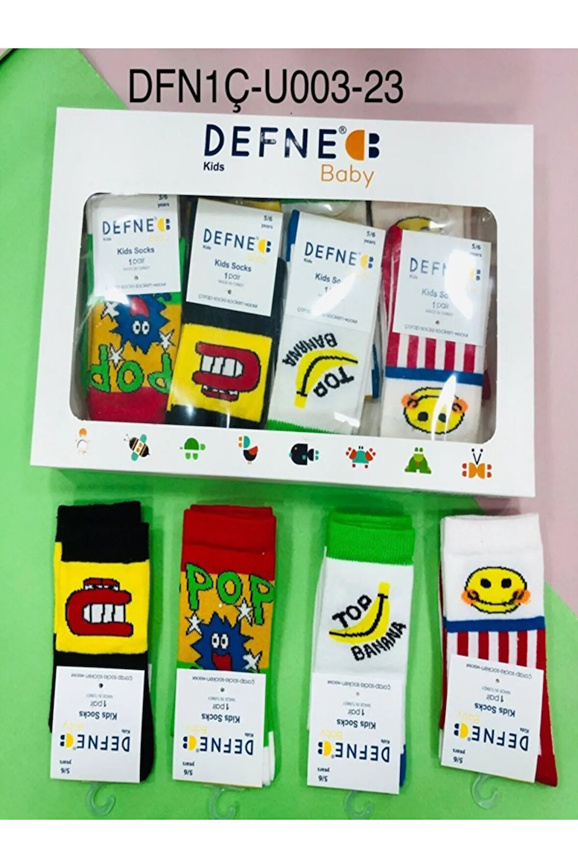 4 ÇİFT 5-6 YAŞ  UNISEX BEBEK ÇOCUK PAMUKLU ÇORAP