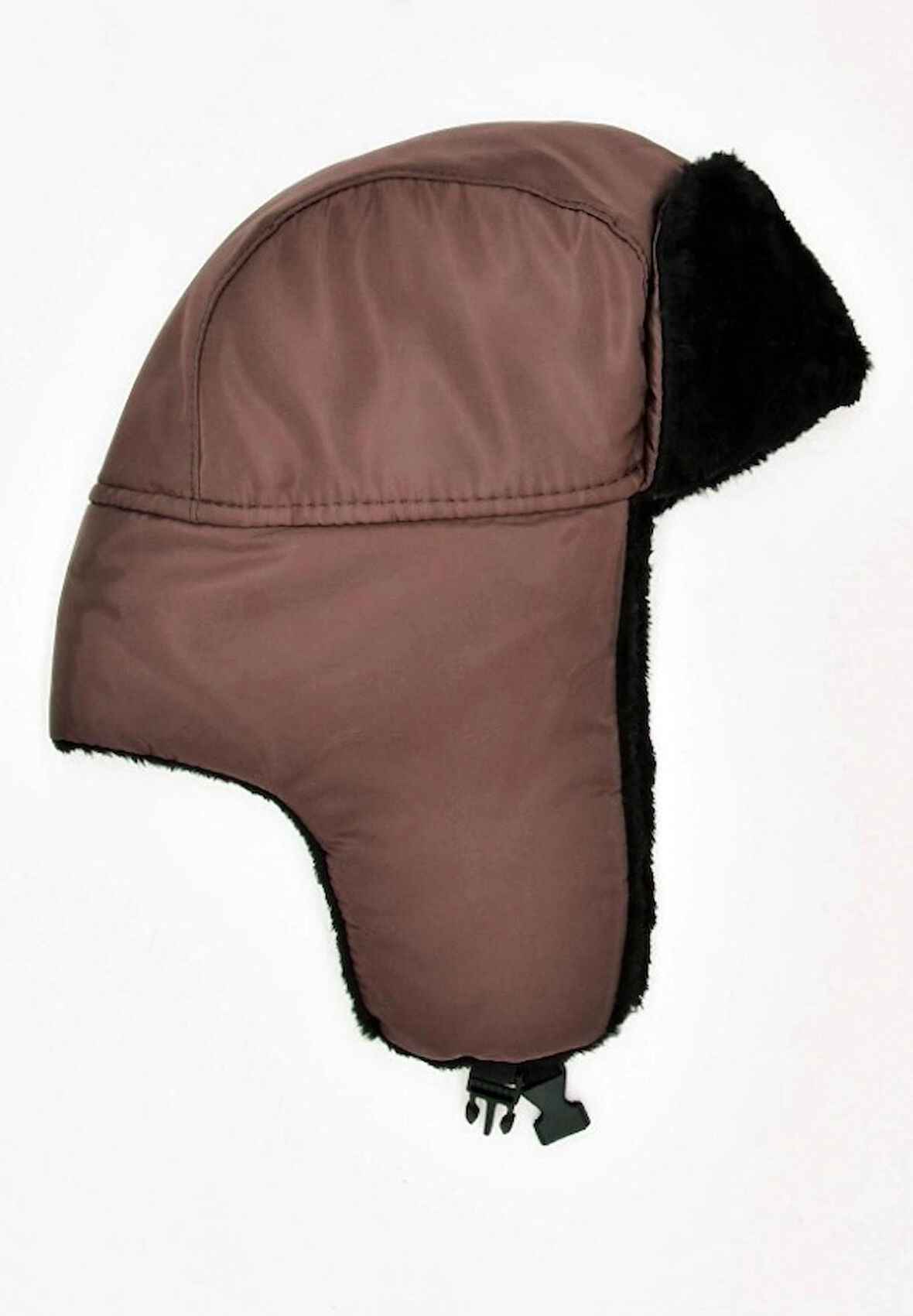 VOLCANO SUNİ KÜRKLÜ PİLOT BERESİ KAHVE KALPAK ŞAPKA