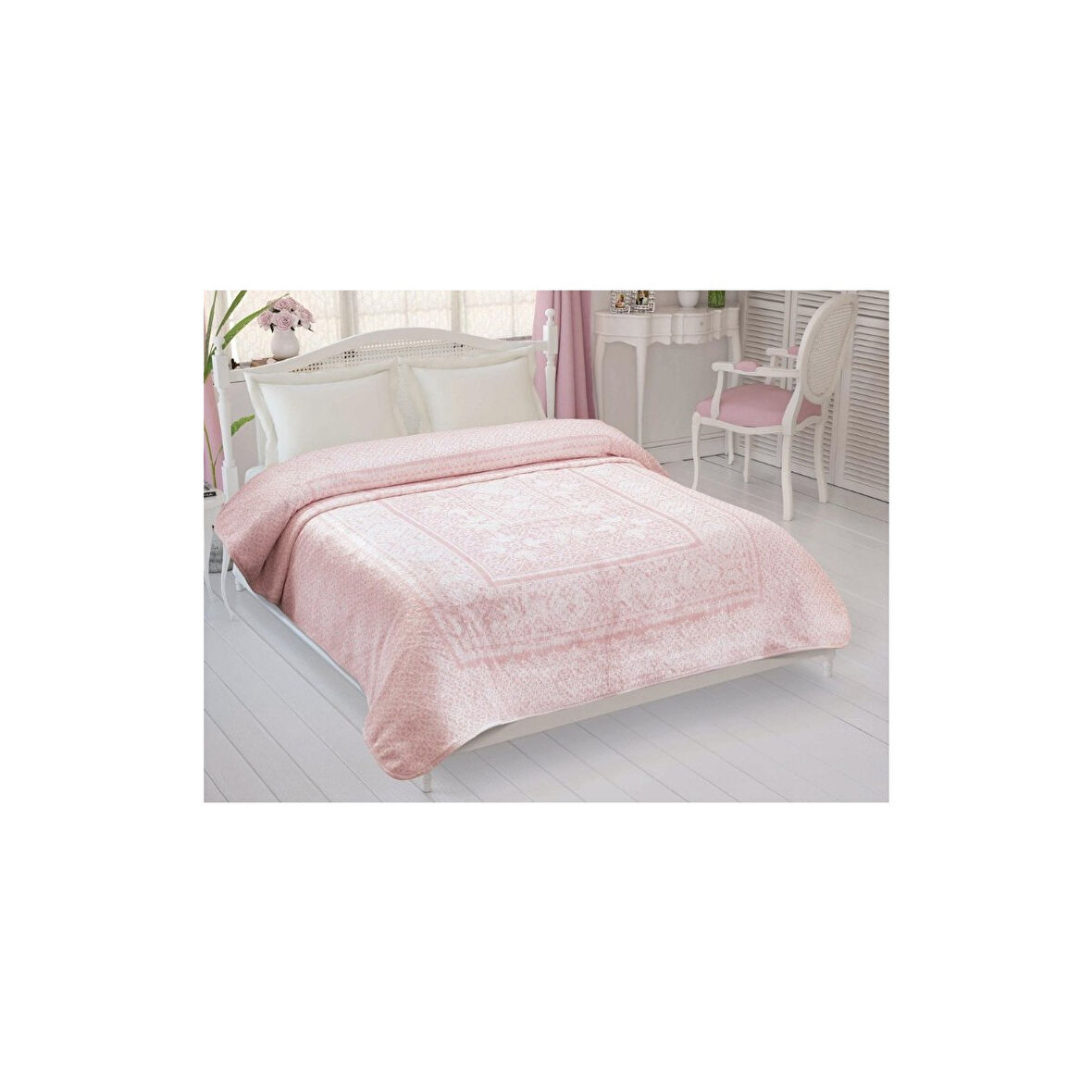 TAÇ FABİAN TEK KİŞİLİK POLYESTER BATTANİYE PUDRA