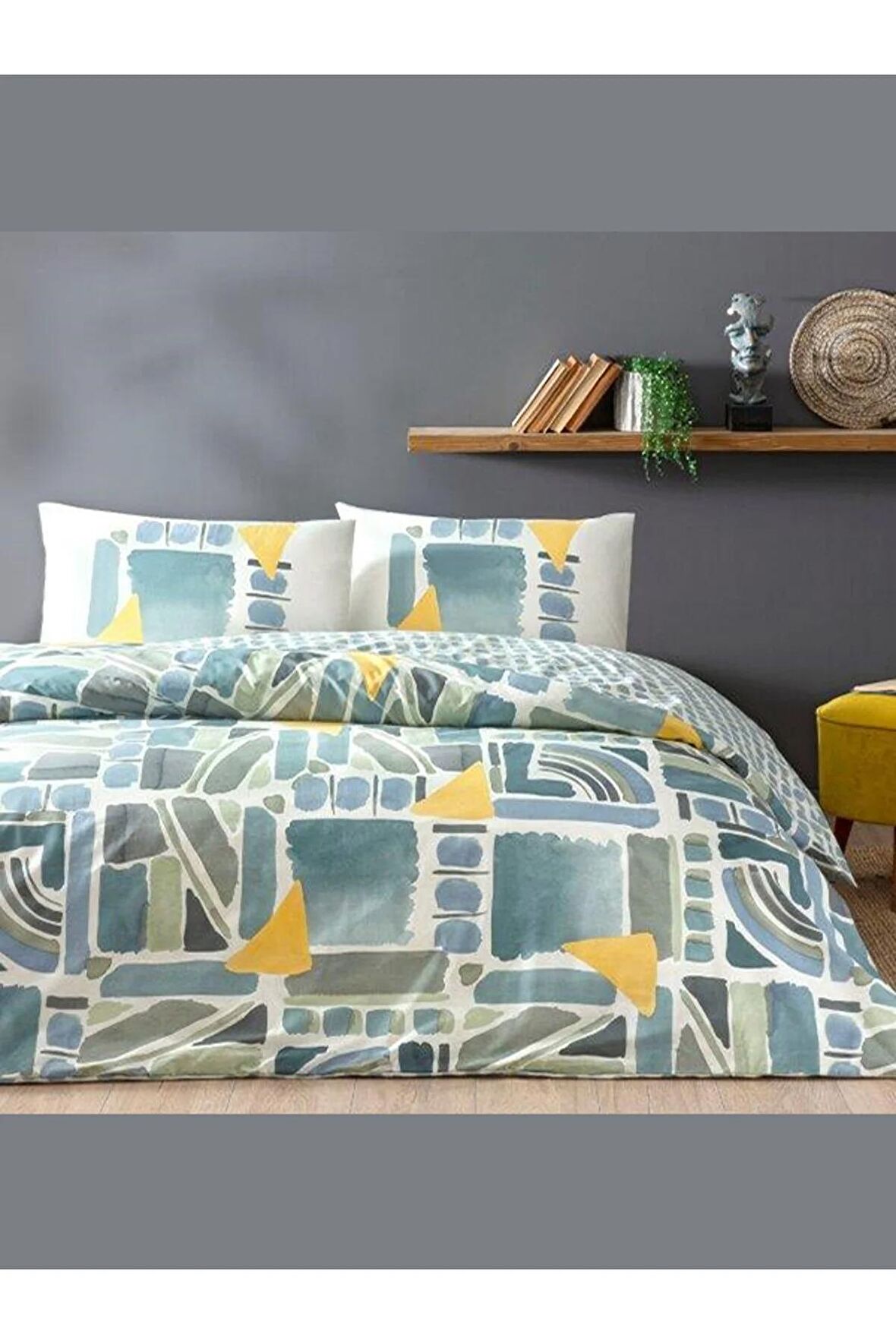 Genç Modası Nevresim Takımı Holden Mavi Tek Kişilik