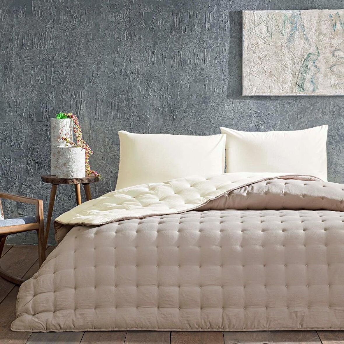 Taç Donna Tek Kişilik Sleeper Set Kahverengi