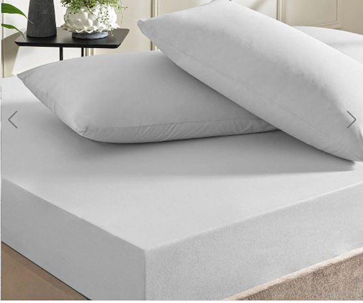 Taç Ranforce Lastikli Çift Kişilik Çarşaf Set Gri