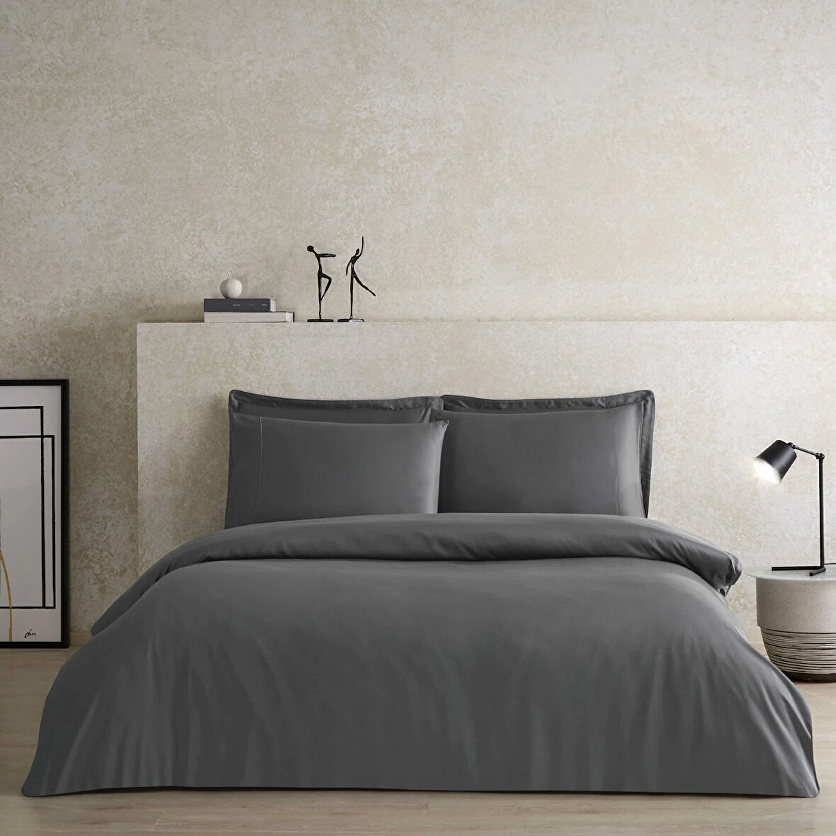 Linens X TENCEL™ Lyocell King Nevresim Kılıfı Antrasit