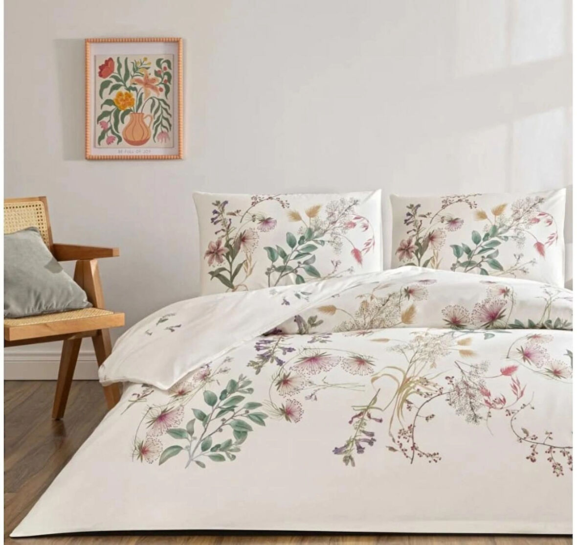 Taç Ranforce Tek Kişilik Nevresim Takımı Elowen Nevresim:160*220 CM