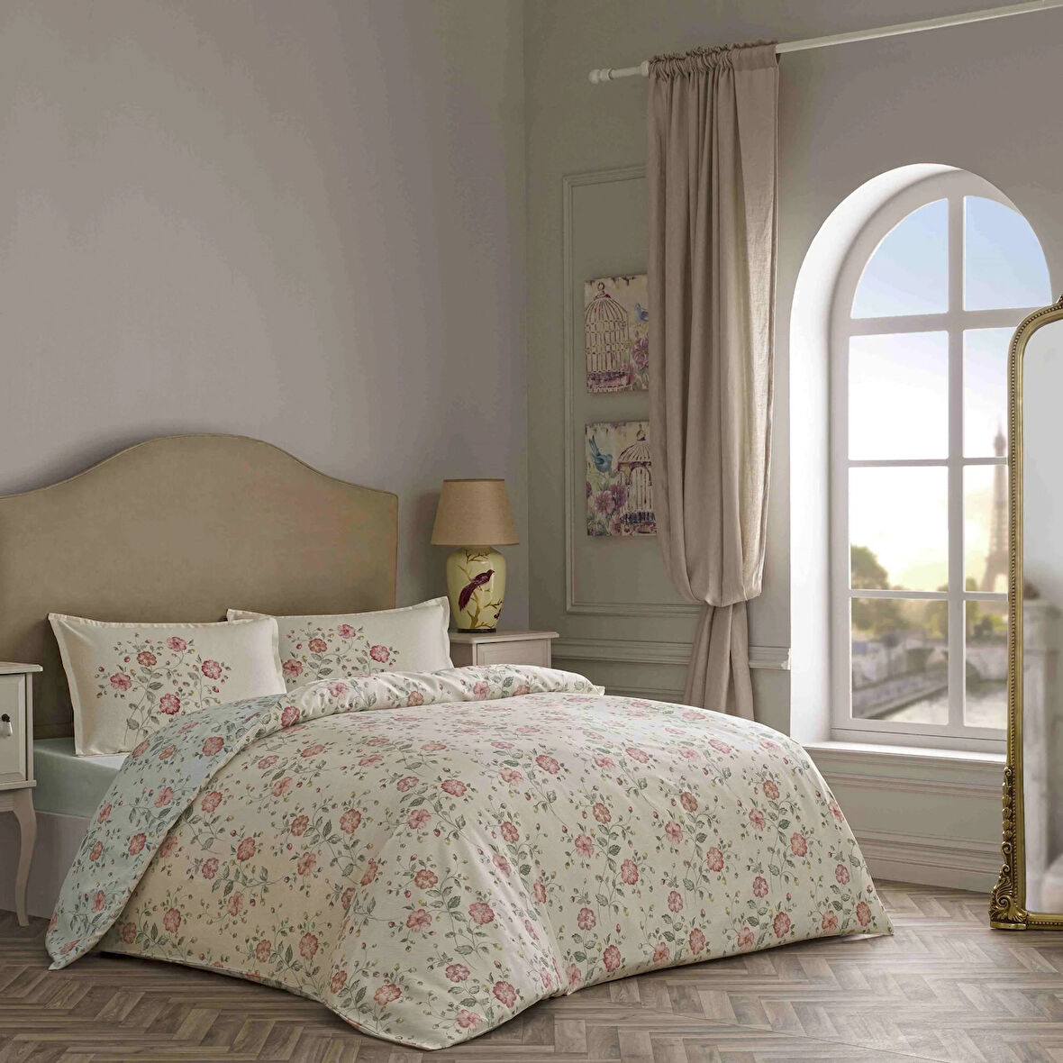 Linens Sc Allday Fleur Nevresim Takımı Tek Kişilik Krem