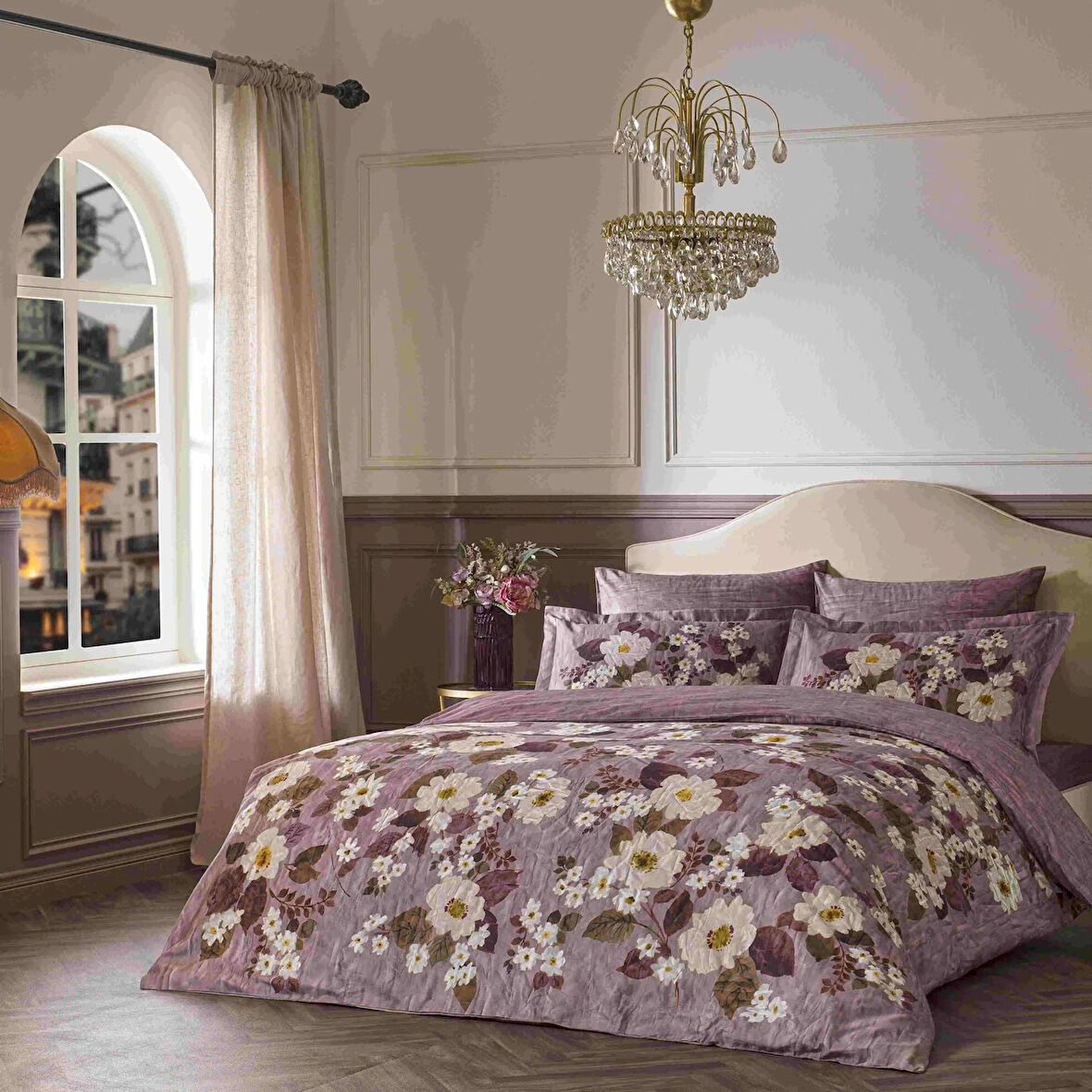 Linens Sc Velour Nevresim Takımı Çift Kişilik Pembe