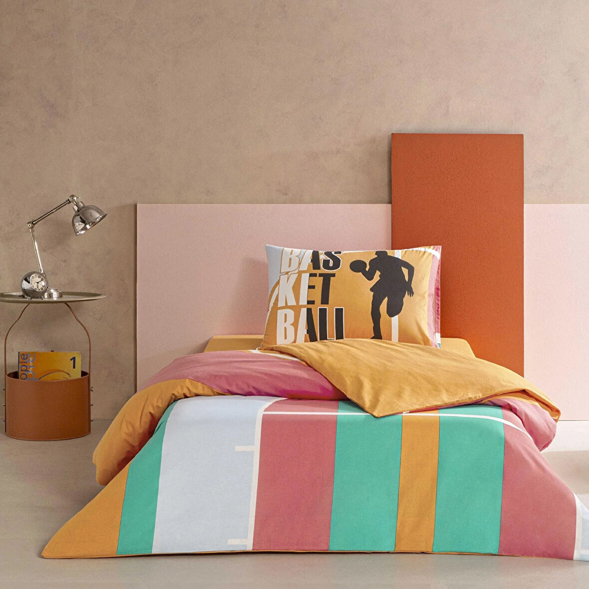 Taç Pixor Ranforce Tek Kişilik Nevresim Takımı Turuncu