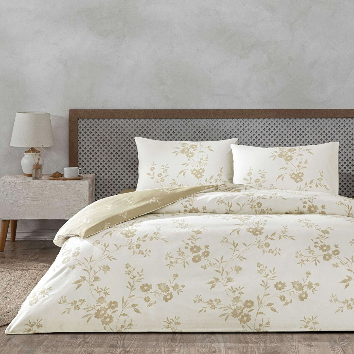 Taç Vellise Ranforce Tek Kişilik Nevresim Takımı Beyaz