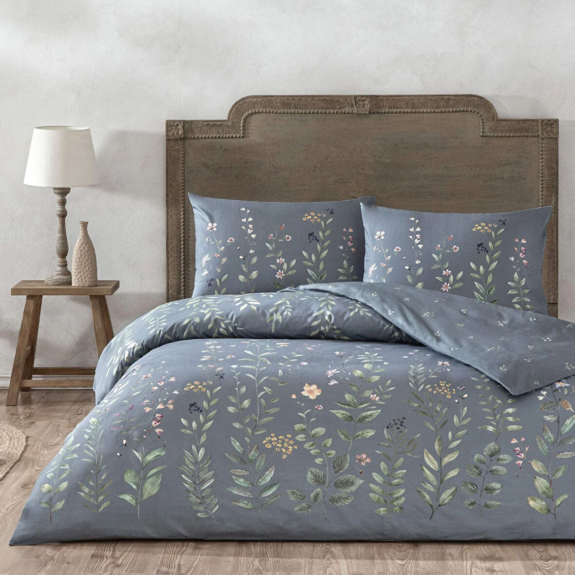 Taç Serelis Ranforce Tek Kişilik Nevresim Takımı Mavi