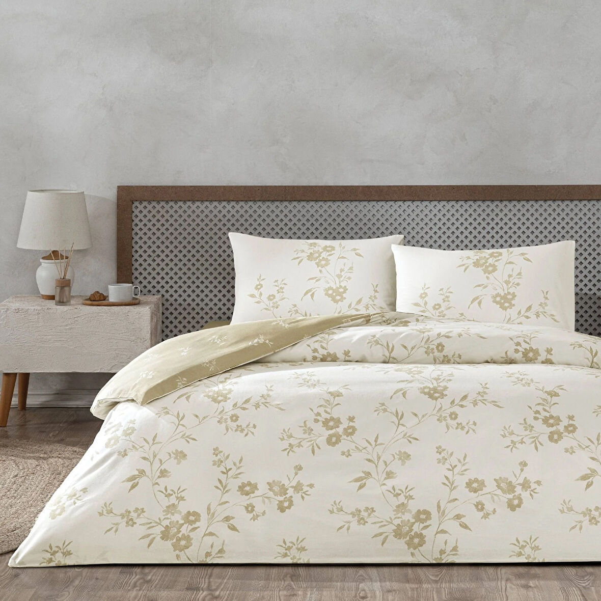 Taç Vellise Ranforce Çift Kişilik Nevresim Takımı Beyaz