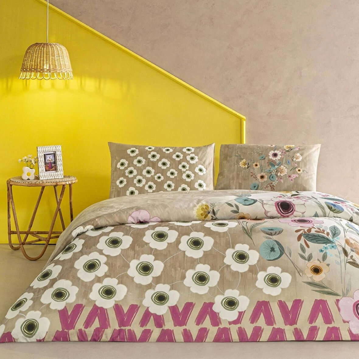 Taç Blyss Ranforce Tek Kişilik Nevresim Takımı Bej