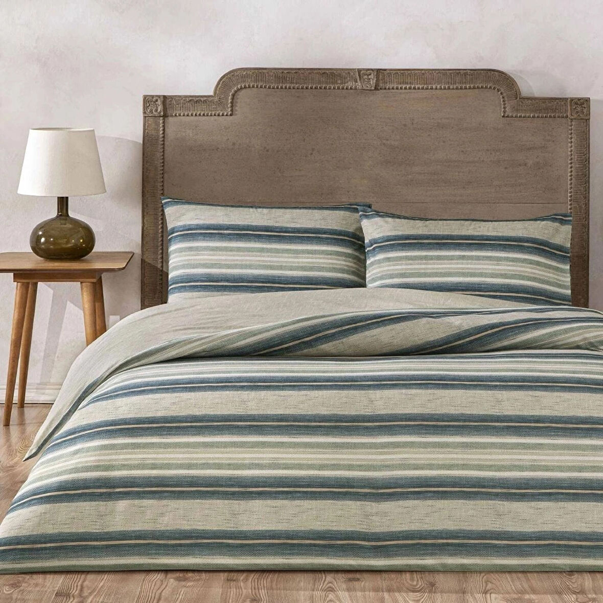 Taç Nores Ranforce Tek Kişilik Nevresim Takımı Mavi