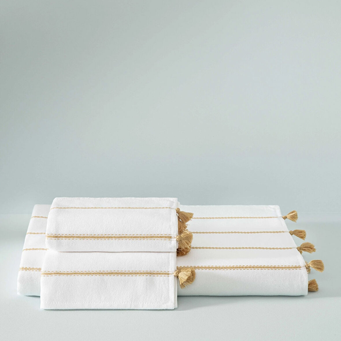 Taç Butik Pamuk Göcek Banyo Havlusu Taba