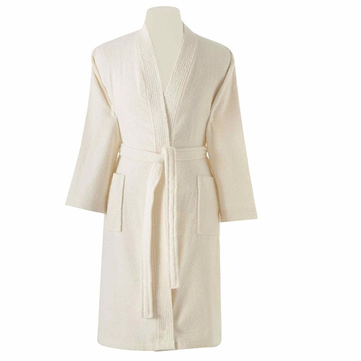 TAÇ ŞALYAKA PAMUK BORNOZ EKRU L/XL