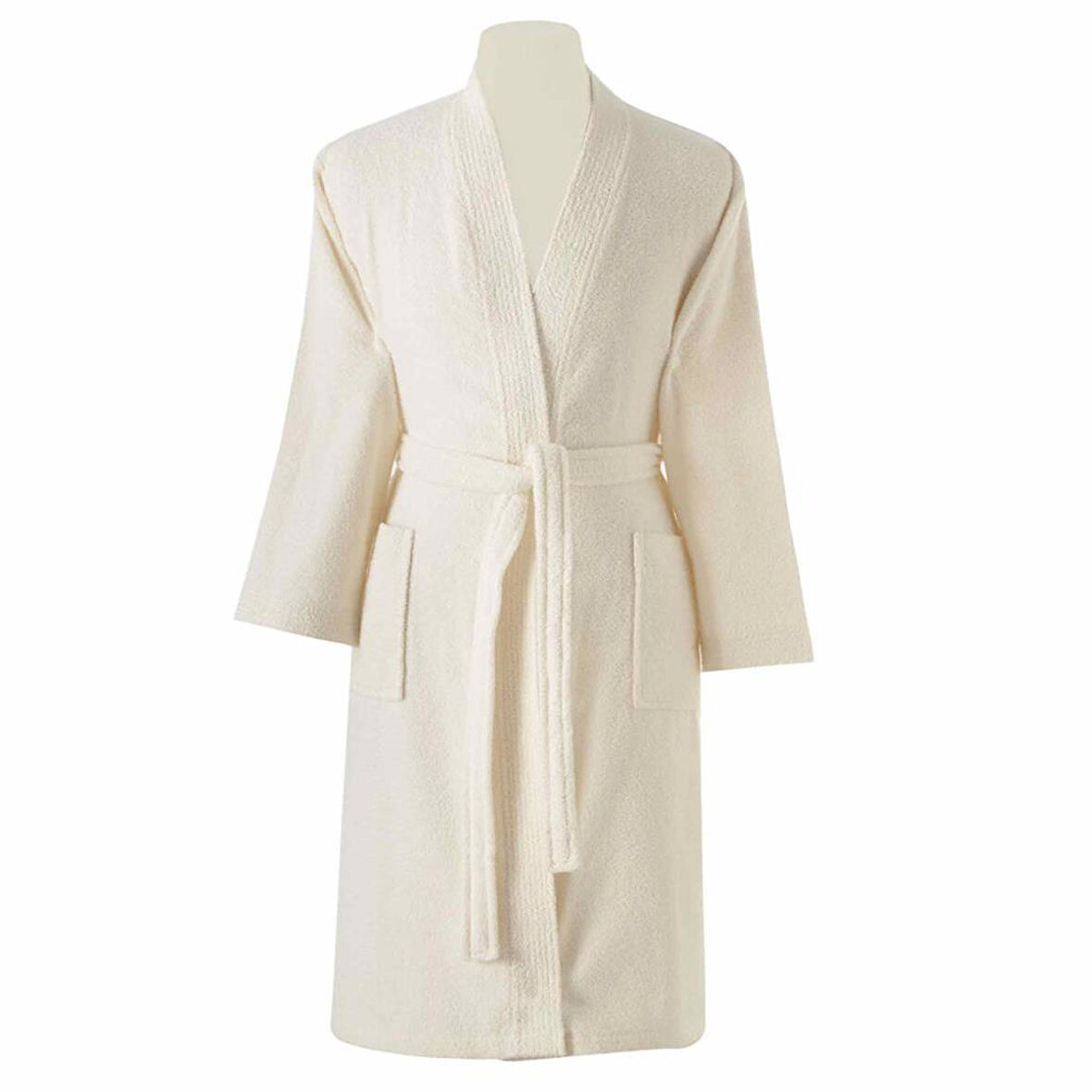 Taç Pamuk Şalyaka S/M Bornoz Ekru