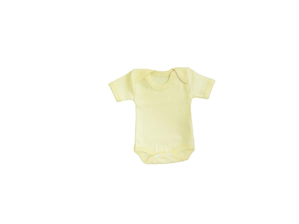 Sema Bebe Yarım Kol Badi (Body) 0-3 Ay - Sarı
